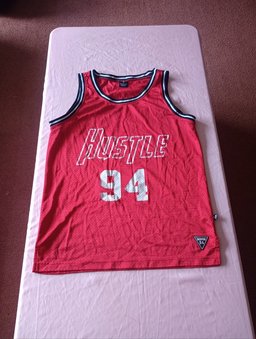 Encrypted hustle 94 men's jersey size Large